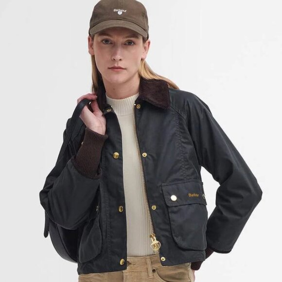 NWT Barbour Beadnell Waxed Cropped Jacket - Picture 2 of 6
